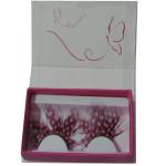 pvc window eyelash pack box mink eyelash gift box with foil stamping logo custom