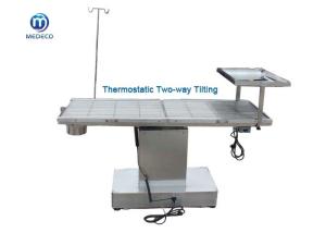 China Stainless Steel Veterinary Operating Table Thermostatic Two Way Tilting factory