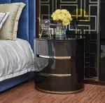 Lacquer Bedside Table 55x45x55cm Luxury Modern Furnitures