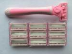 6 Blades Disposable Facial Razor Women with Razor Head Refills