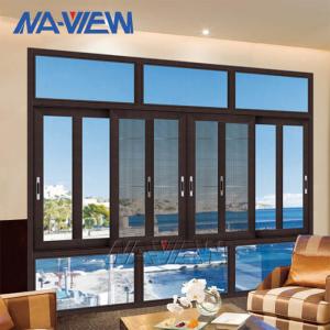 China Guangdong NAVIEW Grills Design Tinted Tempered Glass Sliding Windows Simple Windows factory