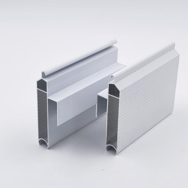 China 6063-T5 Customized Aluminum Alloy Rolling Shutter Door Slat And Track Profiles For Garage factory