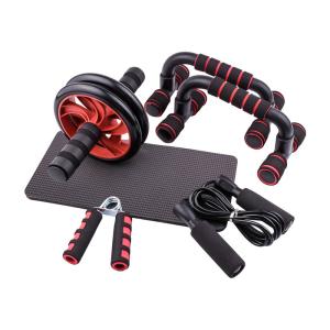 China 22*16cm ISO 9001 Ab Wheel Roller Set Abdomen Crunch Home Gym Equipment factory
