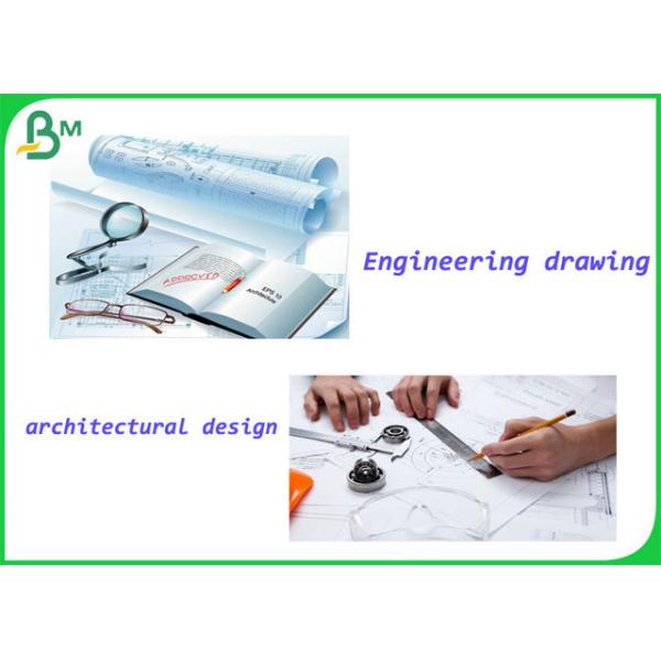 FSC Certified 24" 36“wide x 150feet 2inch Core White Bond Roll Paper For Architectural Design