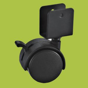 China black furnitur caster wheel clamp platen casters with brake factory