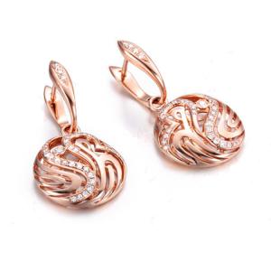 China New Design 18K Rose Gold Charm with Diamonds for Women Gift (GDE023) factory
