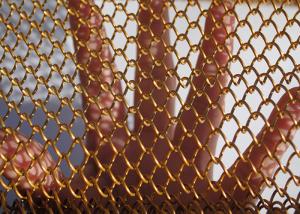 China Gold Color Facade Decorative Metal Coil Drapery Spiral Weave Curtain factory