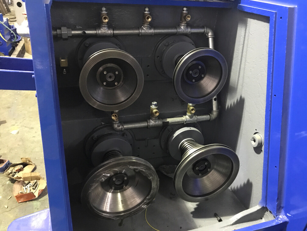24DS Fine Aluminium Wire Drawing Machine , Magnetic Brake Small Wire Drawing Machine