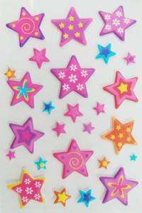 China Eco Friendly Foam Star Stickers , PVC + PET Self Adhesive Foam Stickers factory