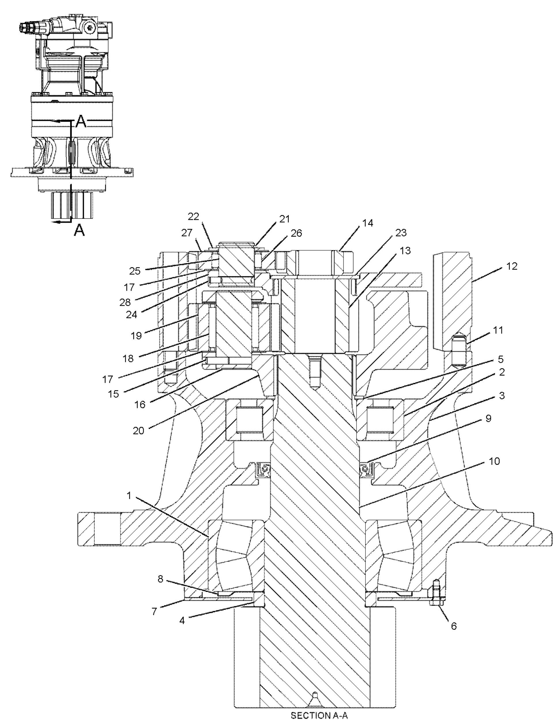 333-3015 Excavator Swing Gearbox For E318D 318D E318D2 318D2