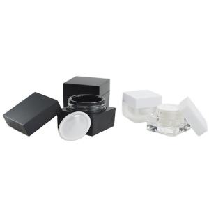 China 5g 10g Square Acrylic Jar Cosmetic Jar Square Shape Container for OEM/ODM factory