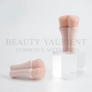 China Love Heart Plastic Handle Small Kabuki Makeup Brush Without Ferrule 43g factory