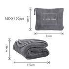 Custom Logo Embroidery Travel Blanket and Pillow Set for Comfortable Airplane