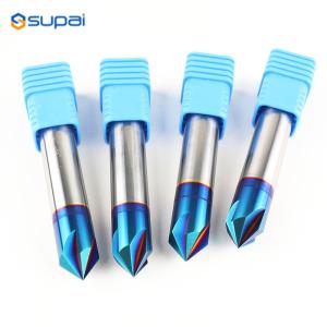 China Tungsten Carbide 4 Flutes Chamfer End Mill CNC Cutting Tools on sale