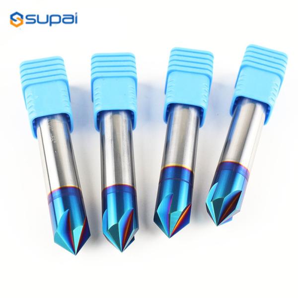 China Tungsten Carbide 4 Flutes Chamfer End Mill CNC Cutting Tools factory