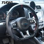 350mm Forged Carbon Fiber Steering Wheel Customizable VW Golf GTI R R-Line GTS