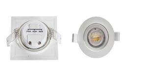 China CCT Changeable Indoor LED Downlights 5W IP54 Black Square Recessed factory
