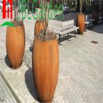 Outdoor Garden Flower Pot Custom Corten Steel Planters 1500*500*600mm High