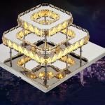 Aisle Crystal Luxury Bedroom Led Ceiling Light 24w Length 30cm