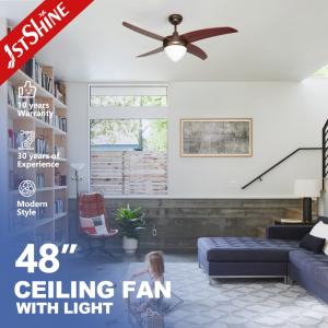 China Light 4 MDF Blades Decorative Ceiling Fan With Remote Energy Saving Ac Motor factory