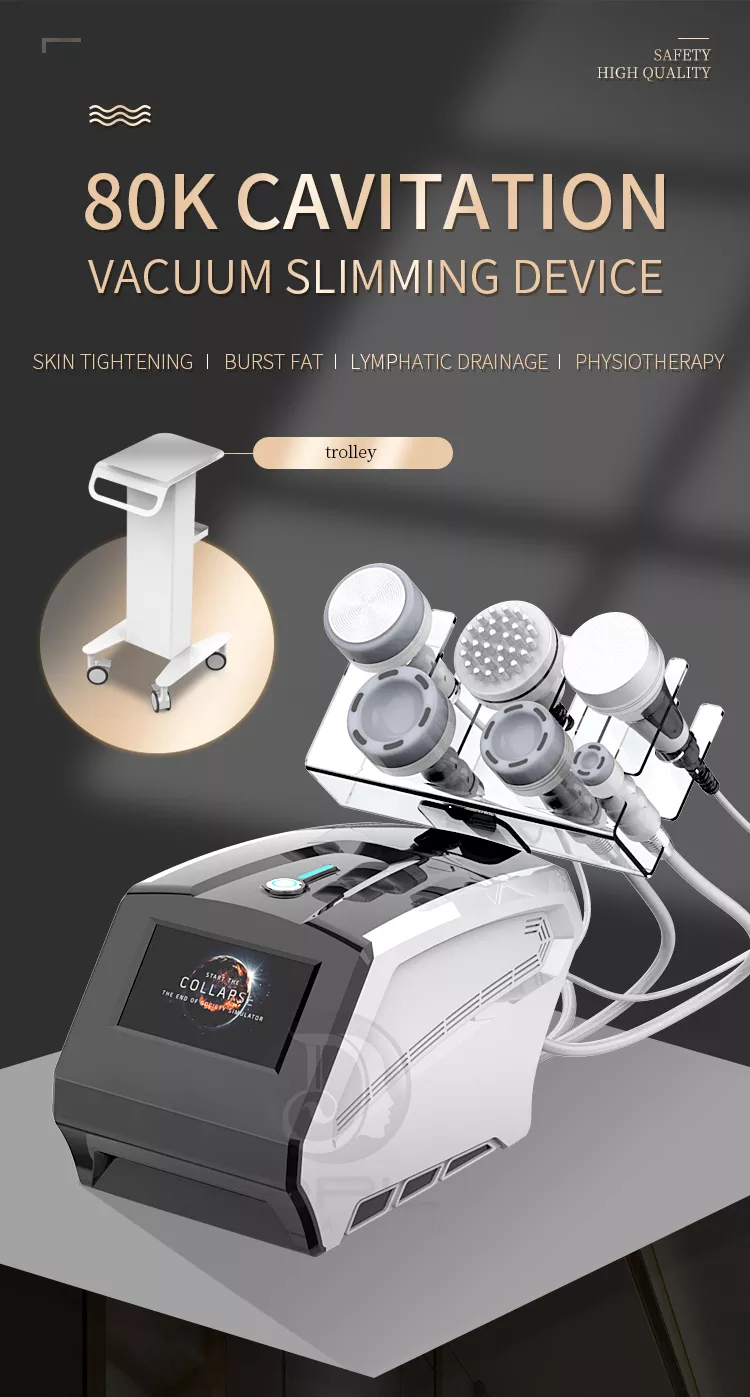Portable Weight Loss Ultrasonic Vacuum System Rf Slimming Cavitation Machine 80k Lipo Laser