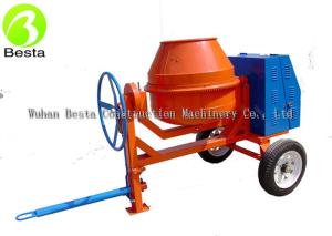 China Mobile Mini Diesel Cement Mixer 2 wheel Manual Tipping with 450 Liter Drum factory