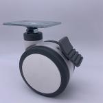 125mm PU Hospital Caster Wheel For Medical Equipment Furniture Trolley Castor