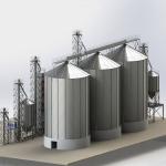 Farm Spiral Steel Silo Grain Bin Fire Prevention Moisture Resistance