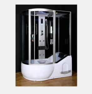 China Polished Frame Steam Shower Enclosure , Steam Shower Cubicle Single Door Sliding Style factory