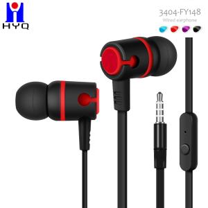 China Multi Color Wired In Ear Earphones Flat Cable 1.2 MM Noise Cancelling Earbuds Factory factory
