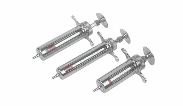 Animal Husbandry 40ml Pet Metal Syringe Needle Veterinary Injection Syringe CS