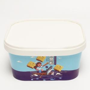 China Eco Friendly Takeaway Paper Bowl , 1100ml Square Salad Paper Food Container With Lid factory