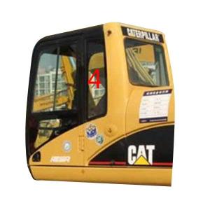 China Windshield E320D CAT Excavator Window Replacement RoHS Left Door Rear Position NO.4 factory