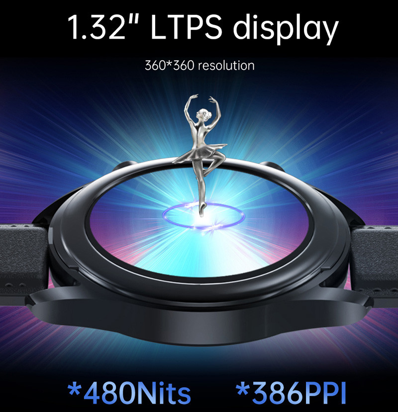 1.32 Inch HD Screen Sports Men Smart Watch 360X360