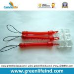 Plastic Customized Green Expandable Coil Key Holder W/Alligator Clip