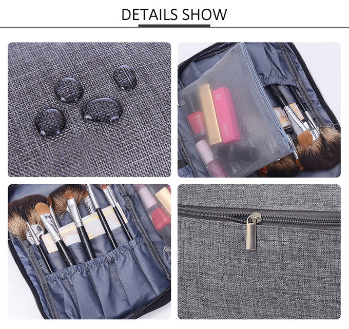 Simple Pure Color Blank Makeup Brush Bag Portable Travel Makeup Bag