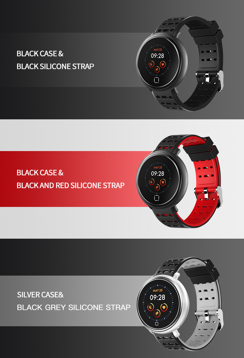 H31 Heart Rate Fitness Tracker NFC Touch Screen Silicone Watch Tape Social Sharing Smartwatch