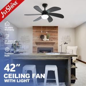 China Restaurant Pull Chain Switch Ceiling Fan Six MDF Blades AC Motor factory