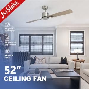China Copper Motor Modern Ceiling Fans 2 MDF Sliver Finish Blades With 6 Speeds factory