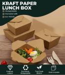 GZ Bio BPI Biodegradable Kraft Food Container Kraft Disposable Lunch Meal Box