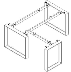 China black metal L type table sled frame ,#506 factory