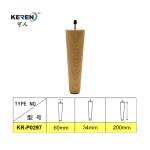 KR-P0297W1 Heavy Duty Round Sofa Legs 60mm Diameter Easy Install Wood Grain