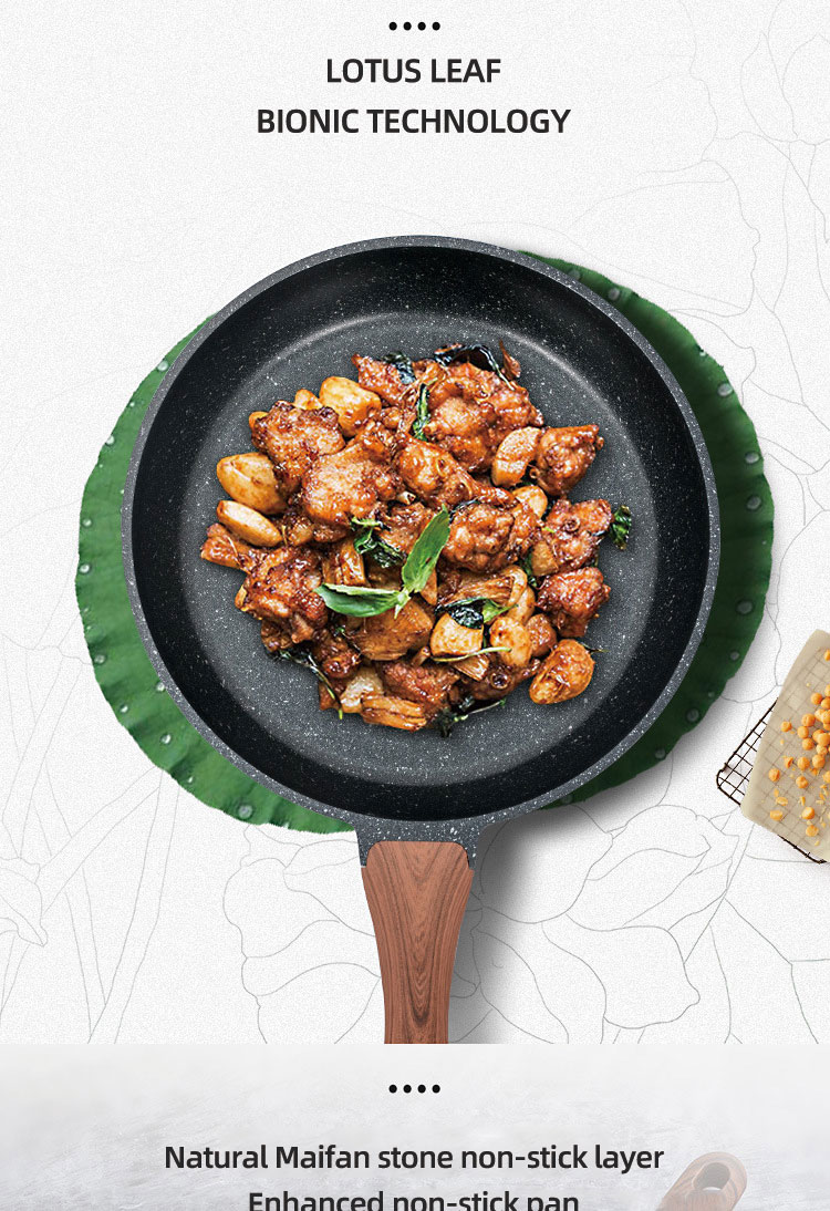 Hot Sale Cookware Marble Coating Fry Pan Die-cast Aluminum 28cm Non Stick Frying Pan Ollas Fry Pan