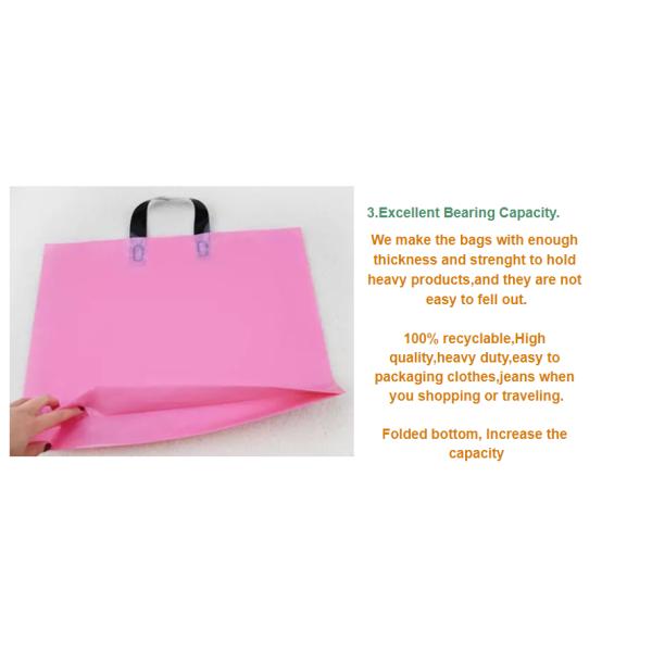 0.12mm Biodegradable Handle Plastic Bag For Shopping