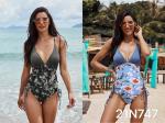 Ladies One Piece Swimsuit Backless Durable Abrasion-Resistant Sexy Miss The New