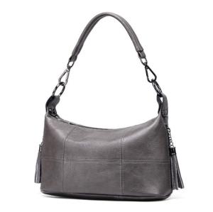 China Single Shoulder Bags Cowhide Handbags Real Cow Leather Bag with Tassel Puller factory