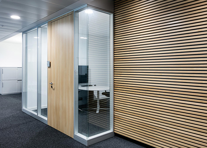 Double Glass Partition Wall Aluminum Alloy Frame Wall Specifications 3mm Durable Sound Acoustic