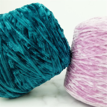 100% Polyester 1/6NM Soft Velvet Chenille Yarn For Crocheting Knitting Fancy Yarn Crochet