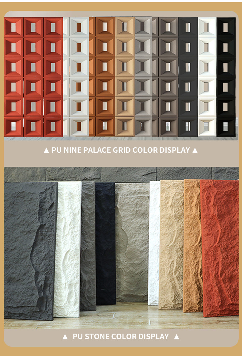 Artificial Stone Pu Wall Panel Pu Rock Panel Faux Stone Veneer Natural Culture Stone For Exterior Wall Cladding