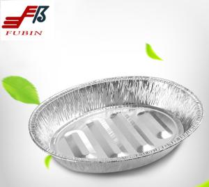 China Biodegradable Alloy 8011 Silver Foil Baking Trays Dia 340mm factory